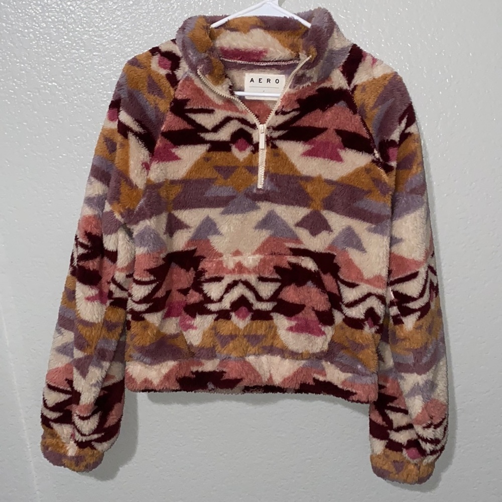 Sherpa Fleece Pullover Sweater